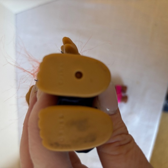 Russ Vintage Colorful Troll Dolls Set of 4 1980s Toys Dolls Police Beach - Picture 6 of 12